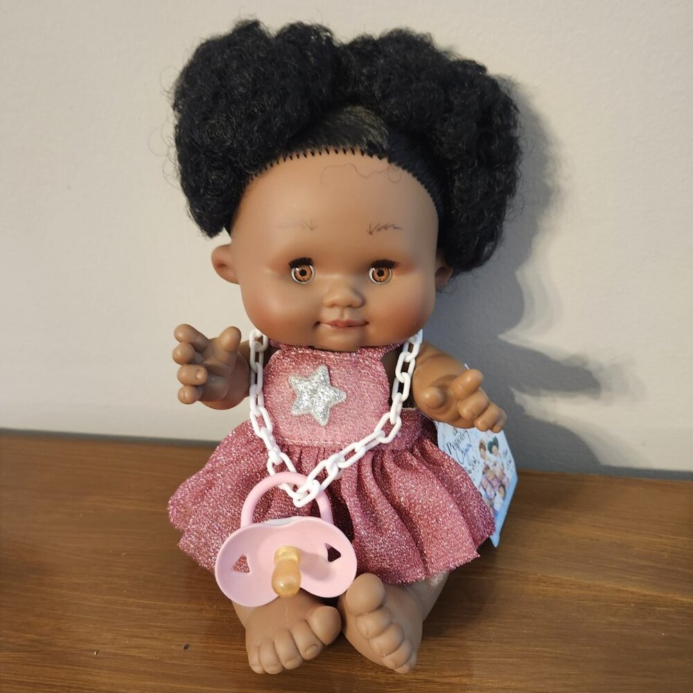 Nines d'Onil Pepote Doll 10" Black Hair, Light Brown Eyes Girl Collectable New